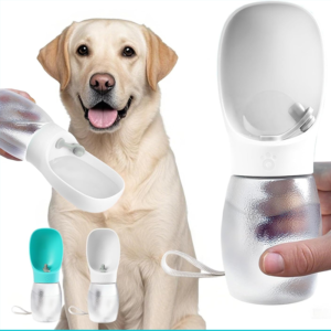 Dog Water Bottle,Leak Proof Portable Puppy Water Dispenser with Drinking Feeder, Dog Walking Accessories for Pets Outdoor Walking, Hiking, Travel, Food Grade Plastic