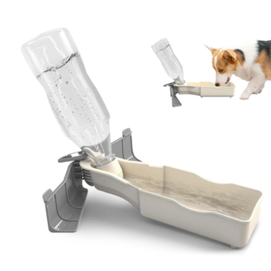 Portable Dog Water Bottle,Dog Water Bottle, 17Oz Travel Dogs Water Bottles,Travel Accessories for Dogs, Walking, Hiking and Outdoor Activities(Off-White,17Oz)